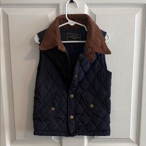 Properly Tied Boys Beaumont Vest - Navy and Brown